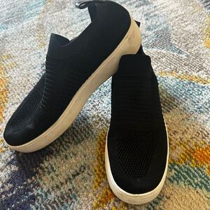 Women's Black Slip-On Sneakers